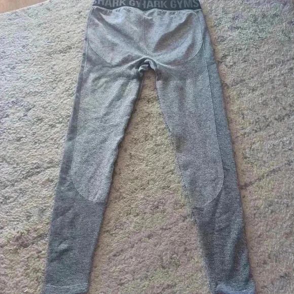 Gymshark Womens Gray And Black Flex Leggings M - Picture 3 of 14